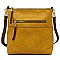 Fashion Zippered Pocket Crossbody Bag