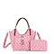 2-in-1 Oval Design Bucket / Satchel Wallet Set