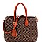 2 IN 1 TASSEL ACCENT MONOGRAM SATCHEL SET