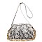 SHOULDER STRAP SMOOTH VEGAN LEATHER CLUTCH