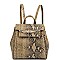 STYLISH SNAKESKIN TURNER MINI BACKPACK