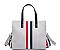 TRENDY TWO TONE STRIPED JASMINE TOTE BAG