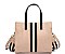 TRENDY TWO TONE STRIPED JASMINE TOTE BAG