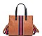 TRENDY TWO TONE STRIPED JASMINE TOTE BAG