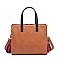 TRENDY TWO TONE STRIPED JASMINE TOTE BAG