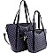 2-Tone Monogram Twin Tote Set
