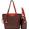 2-Tone Monogram Twin Tote Set