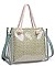 Fashionable Urban Expression Clear Canvas Tote Bag With Inner Pouch JP26458