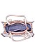 Fashionable Urban Expression Clear Canvas Tote Bag With Inner Pouch JP26458