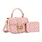 2-in-1 Oval Print Satchel Set + Wallet