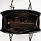 3 IN 1 TEXTURED LEATHER SATCHEL ANIMAL PRINT CLUTCH SET