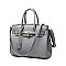 2-Way Padlock Accent Structured Satchel