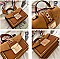 Stylish Twist Lock Chain Accent Studded Satchel