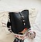 Fashion Ostrich Print Top Flap Buckle Lock Cross Body Satchel Bag