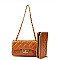 Quilted Turn-Lock Small Shoulder Bag With Wallet