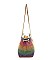 TRENDY RHINESTONE RAINBOW COLOR MINI SHOULDER BAG