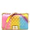 QUILTED MULTI COLOR JELLY SHOULDER BAG