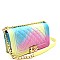 QUILTED MULTI COLOR JELLY SHOULDER BAG