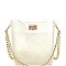 2-Way Turn-Lock Accent Jelly Chain Bucket Shoulder Bag