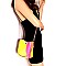 2-Way Turn-Lock Accent Jelly Chain Bucket Shoulder Bag