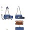 2-in-1 Quilted Shoulder Bag & Wallet Set