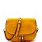 Tasselled Flap Saddle Shoulder Bag