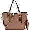 Hardware Accent Classy 3 in 1 Tote SET MH-87747