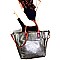 Two-Tone Rustic 2 Way Tote Wallet SET MH-87903