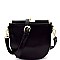 Flip-Lock Top Frame Crossbody Bag