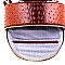 Ostrich Embossed Multi-Pocket Backpack Wallet SET MH-87942