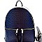 Ostrich Embossed Multi-Pocket Backpack Wallet SET MH-87942