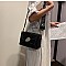 Metal Handle Color Block Satchel - Shoulder Bag