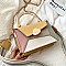 Metal Handle Color Block Satchel - Shoulder Bag