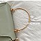 Metal Handle Color Block Satchel - Shoulder Bag