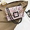 BUCKLED & CHAIN HANDLE SHOULDER SATCHEL BAG