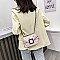 BUCKLED & CHAIN HANDLE SHOULDER SATCHEL BAG