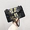 BUCKLED & CHAIN HANDLE SHOULDER SATCHEL BAG