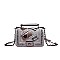 Letter & Lip Patch Design Novelty Satchel