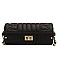 Quilted 2-Tone Fashion Cylinder-Shaped Cross-Body
