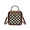 Boxy Shape Checker Satchel / Shoulder Bag