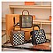 Boxy Shape Checker Satchel / Shoulder Bag