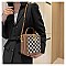 Boxy Shape Checker Satchel / Shoulder Bag