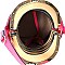 ACCORDION KISS-LOCK BUCKET SATCHEL