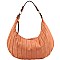 2-Way Pinstripe Effect Two-Tone Strap Hobo