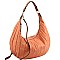 2-Way Pinstripe Effect Two-Tone Strap Hobo