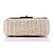 Stylish Straw Twist Lock Flap Crossbody Bag