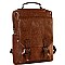 Multi-Pocket Buckle Accent Laptop Backpack