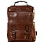 Multi-Pocket Buckle Accent Laptop Backpack
