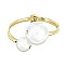 Formal LARGE PEARLS OPEN HINGE CUFF BRACELET