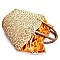 3IN1 DESIGNER NATURAL WOVEN SHOPPER SET